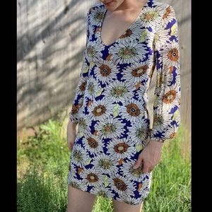 70’s flower power mini dress